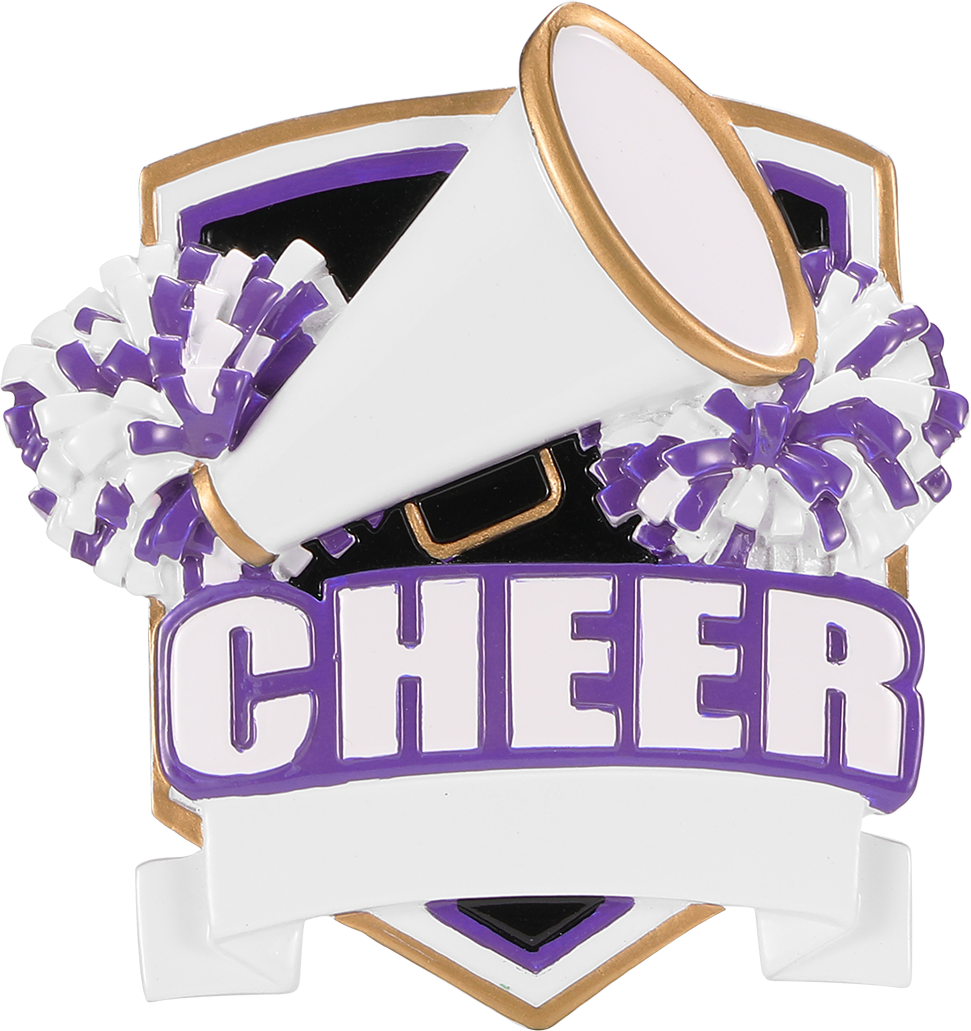 Cheer Shield Personalized Ornament