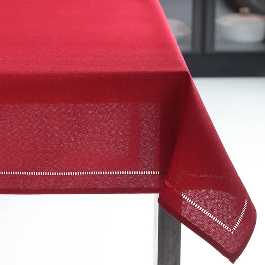 Hemstitch Table Cloth 60x90 Red