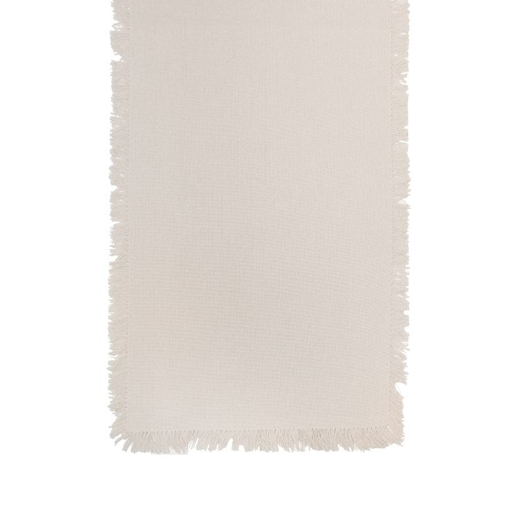 Sutton Fringe Table Runner Natural