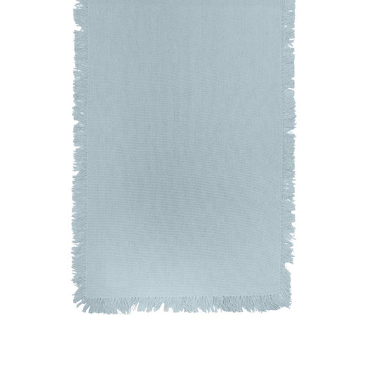 Sutton Fringe Table Runner Santorini Blue