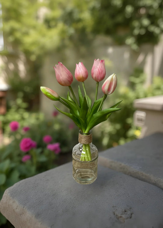 10" FRESH TOUCH MINI WILD PINK TULIP BUNDLE