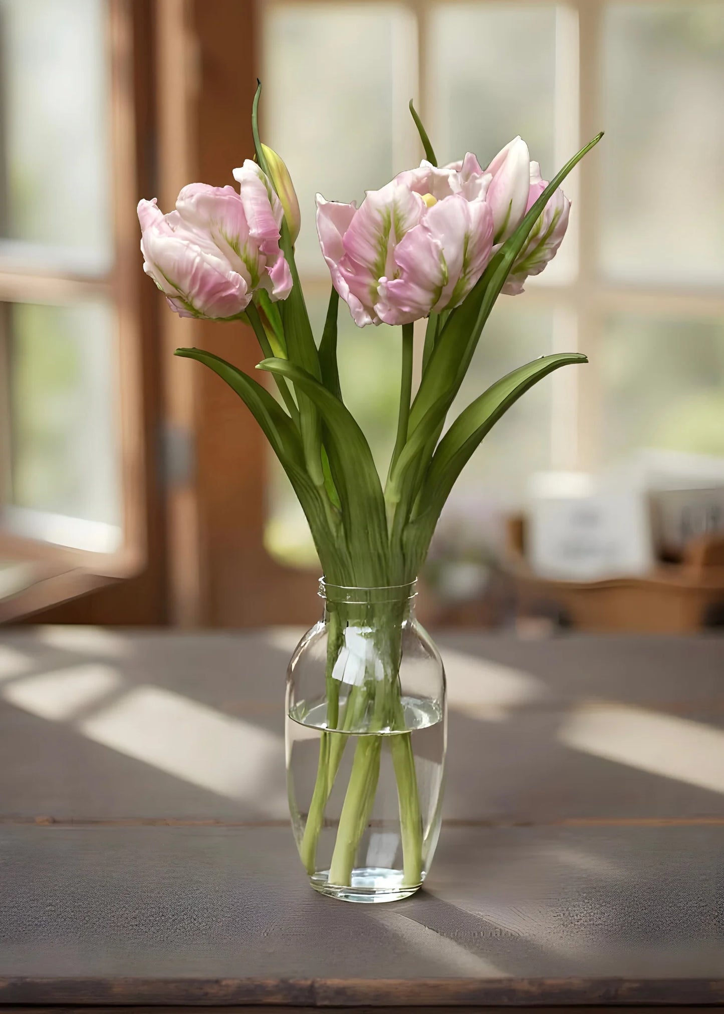 16" FRESH TOUCH LAVENDER/GREEN TULIPA PARROT TULIP BUNDLE