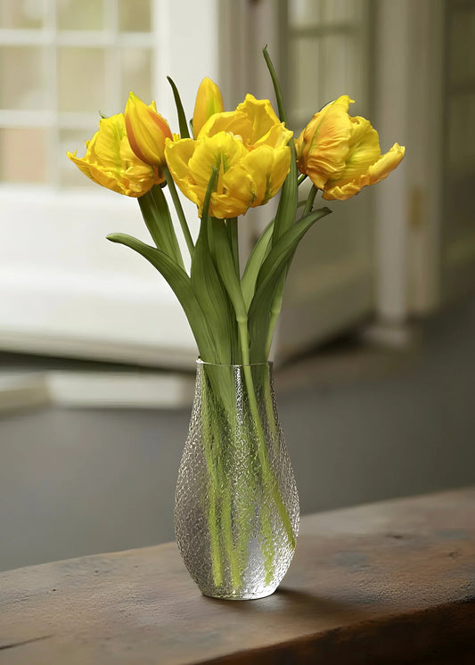 16" FRESH TOUCH YELLOW TULIPA PARROT TULIP BUNDLE