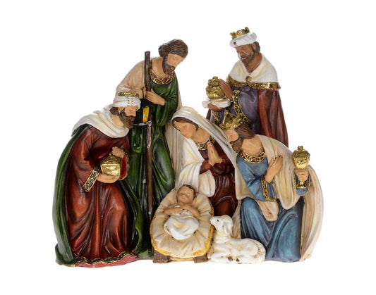 9.5" Multi-Coloured Nativity