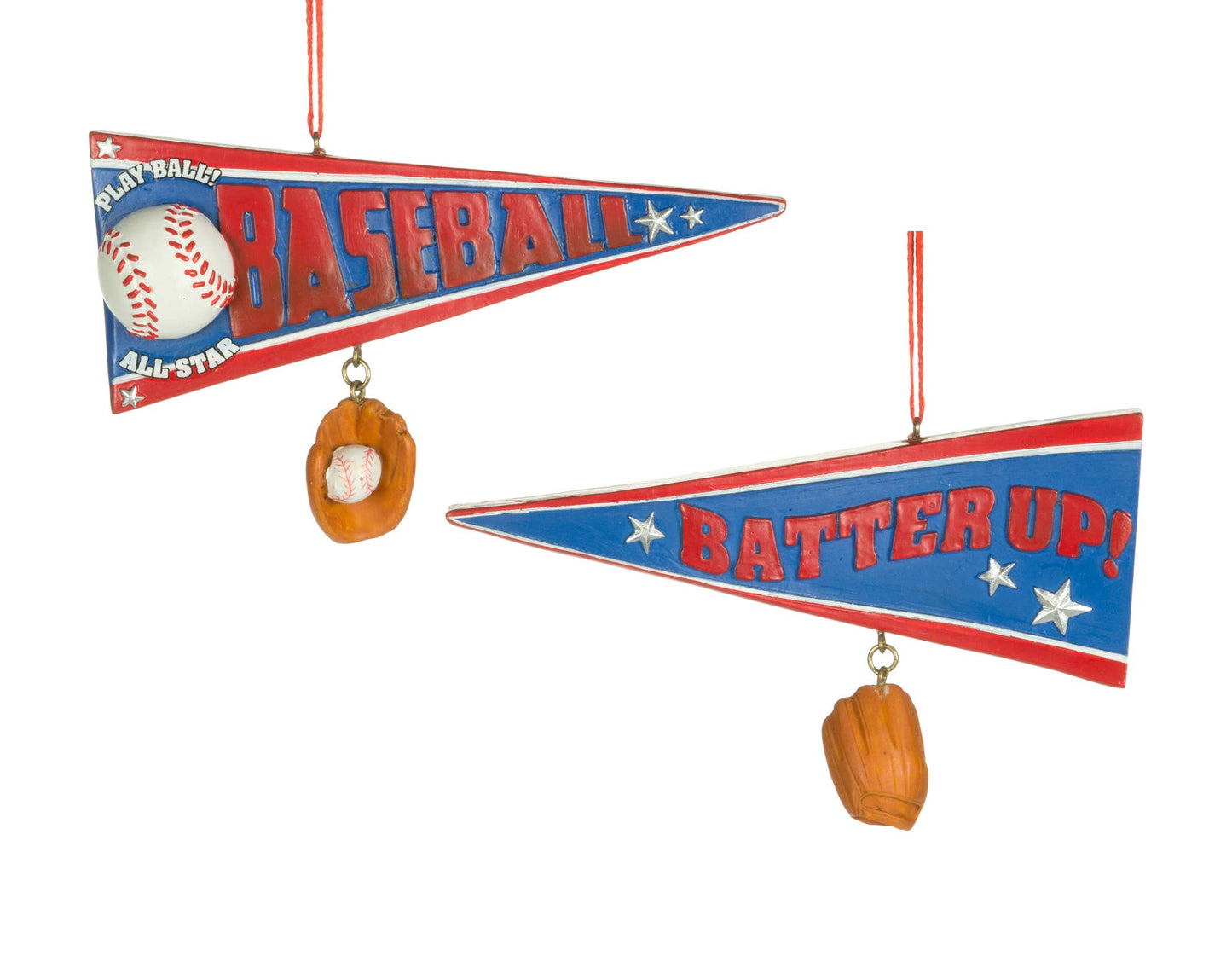 4.75" Baseball Pennant Ornament