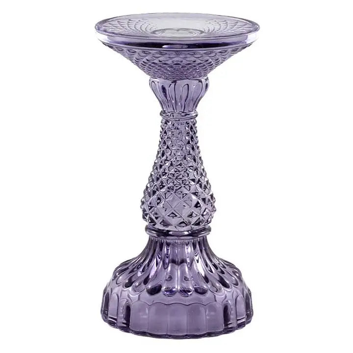 Bella Pillar Candle Holders – Violet