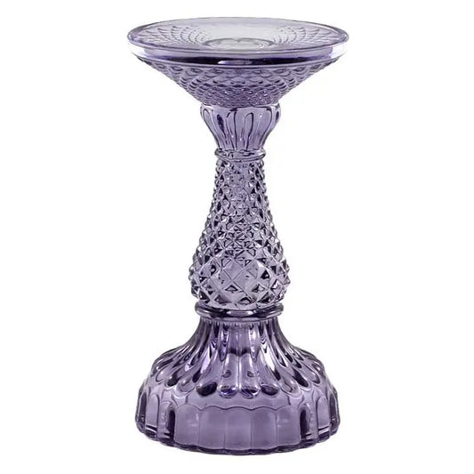 Bella Pillar Candle Holders – Violet