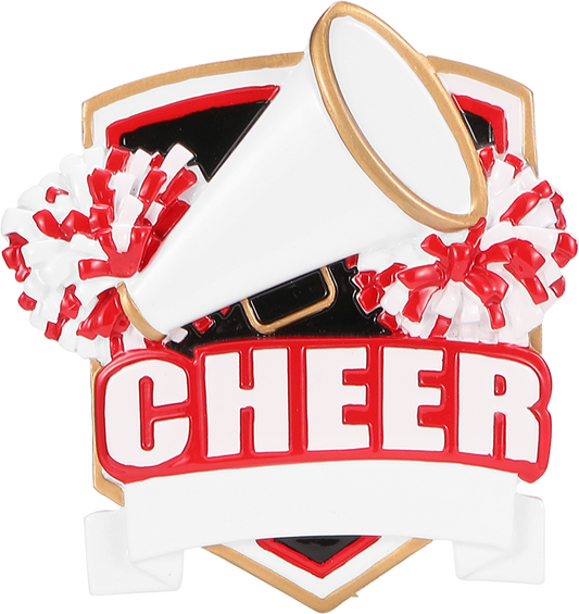 Cheer Shield Personalized Ornament