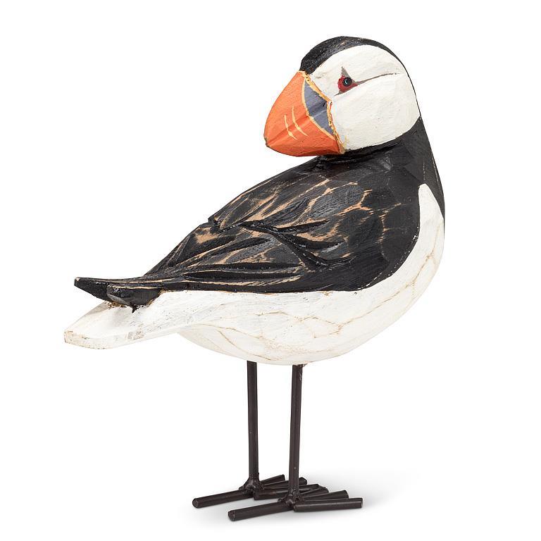 Carved Puffin with Head Back