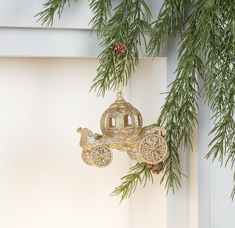 Glitter Carriage Ornament