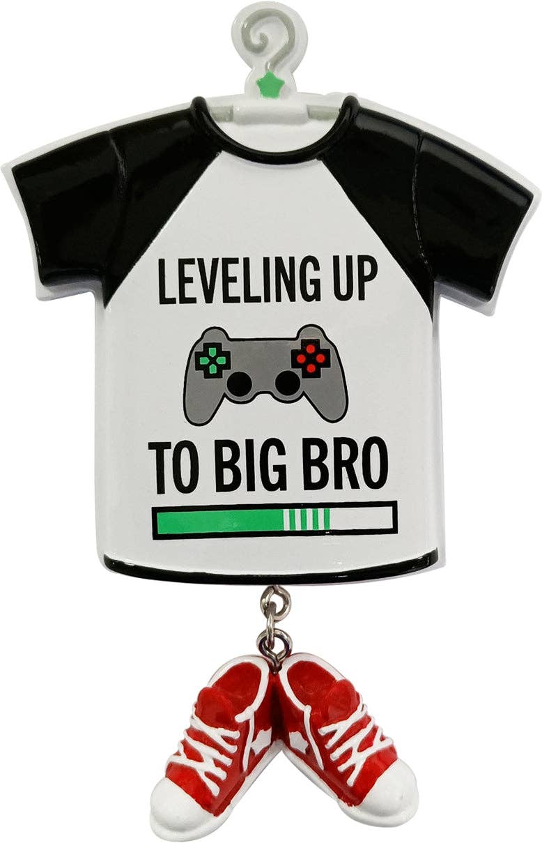 Leveling up to Big Bro / Big Brother Personalized Ornament