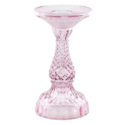 Bella Pillar Candle Holders – Pink