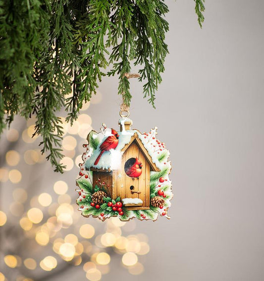 Cardinal Birdhouse Ornament