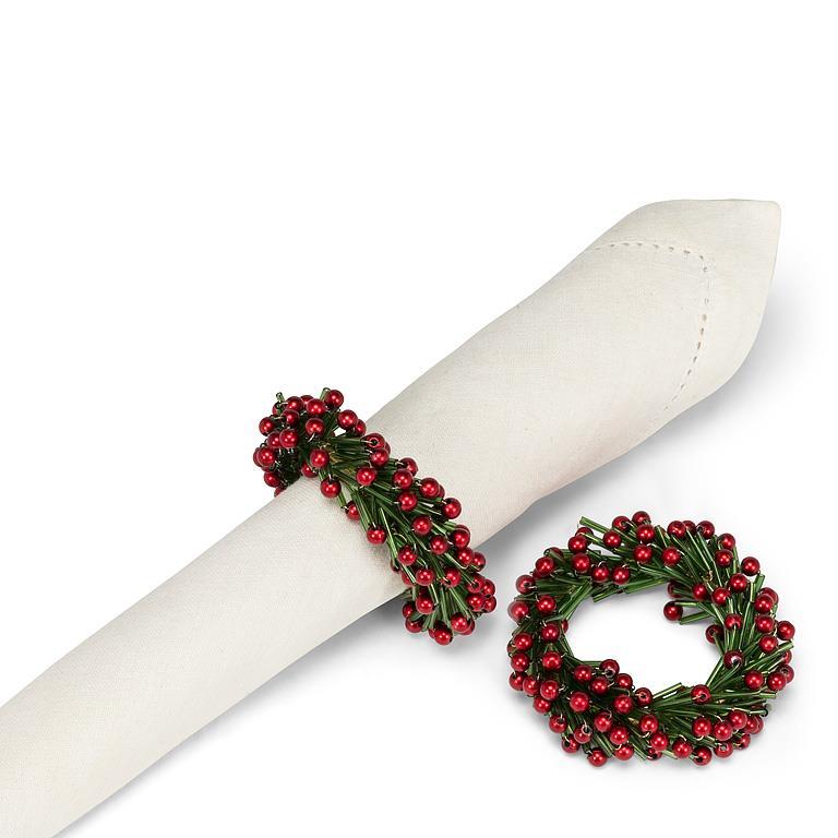 Beaded Wreath Napkin (Set of 4)