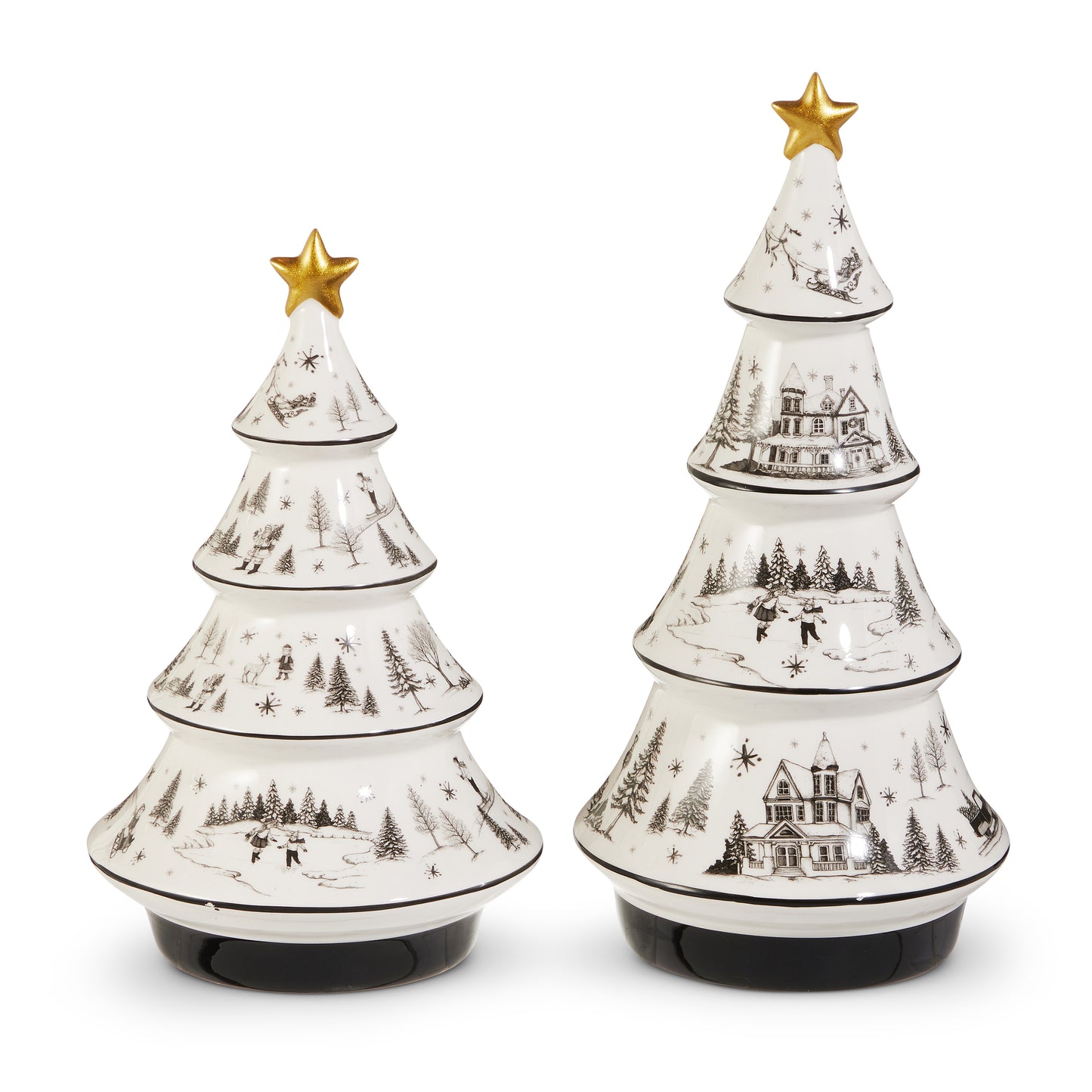 12" Through the Woods Ceramic Trees