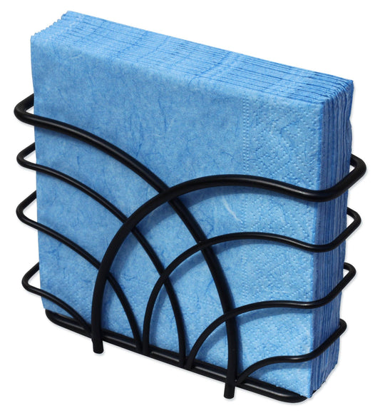 Upright Paper Napkin Caddy - Black: Lunch Napkins