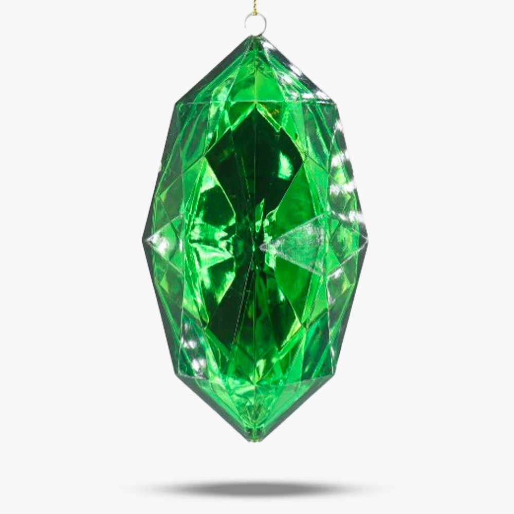 Gem Plastic Ornament Oblong