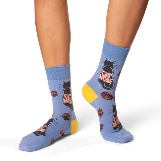 Women's Cat Mom Socks: Shoe Size 5-9