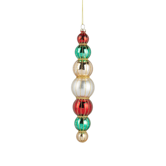 Glass drop ball finial ornament