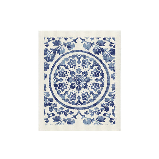Medallion Sponge Cloth Blue