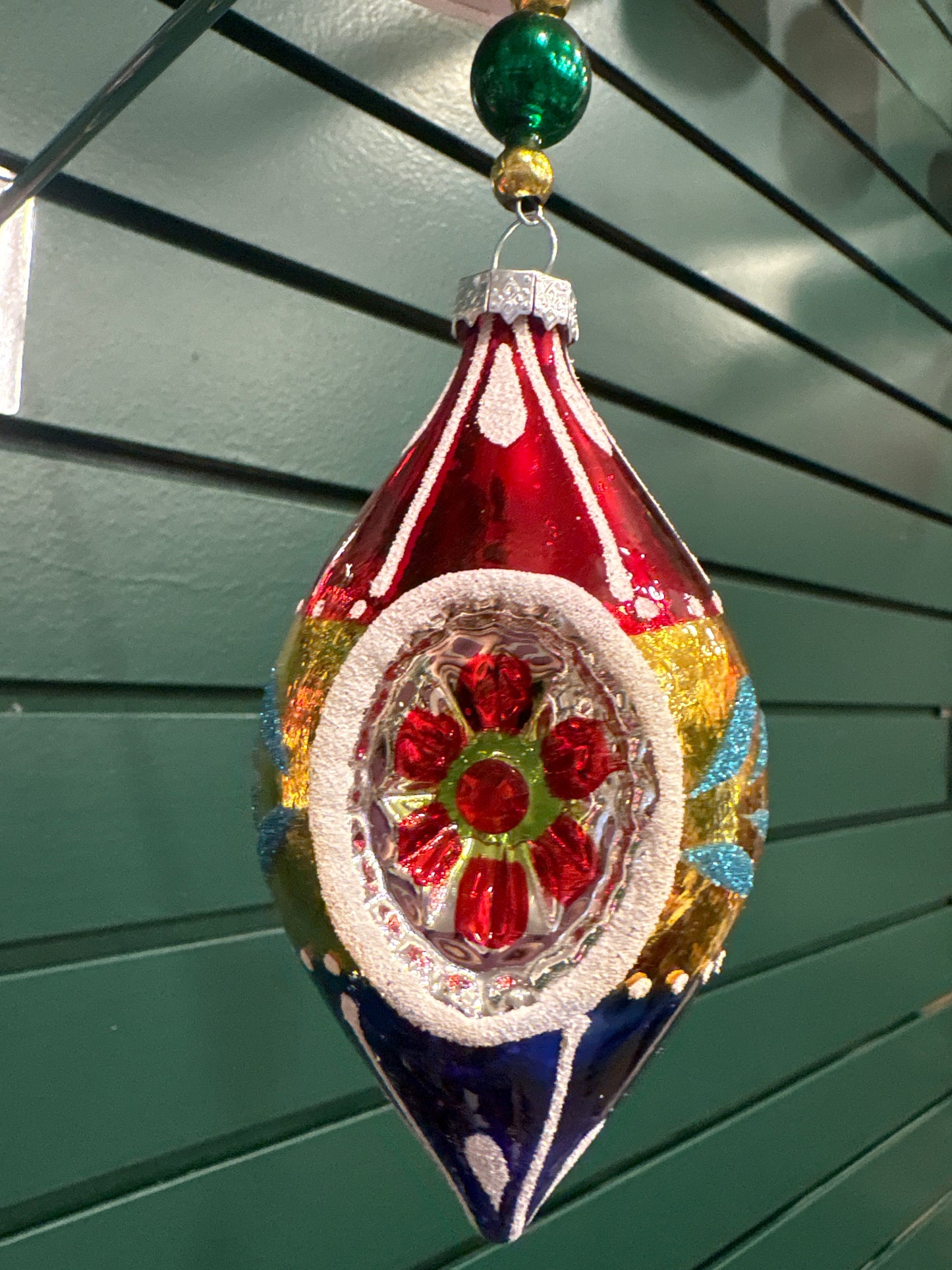 2 Asst Vintage Teardrop Ornament