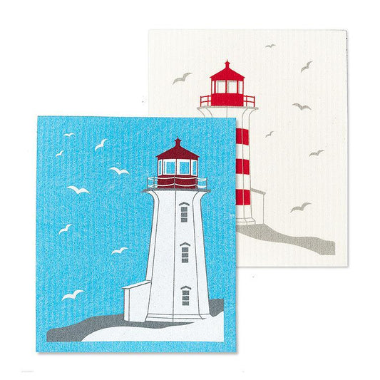 Lighthouses Dishcloths. Set of 2