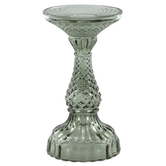 Bella Pillar Candle Holders – Green