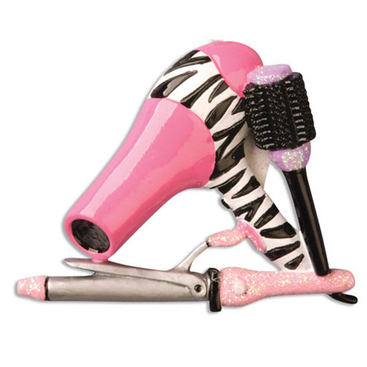 Blow Dryer / Hairdresser Personalized Ornament