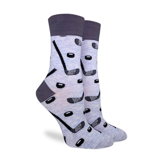 Women's Hockey Sticks and Pucks Socks: Shoe Size 5-9