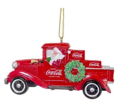 Coca-Cola® Santa Pick-Up Truck Ornament