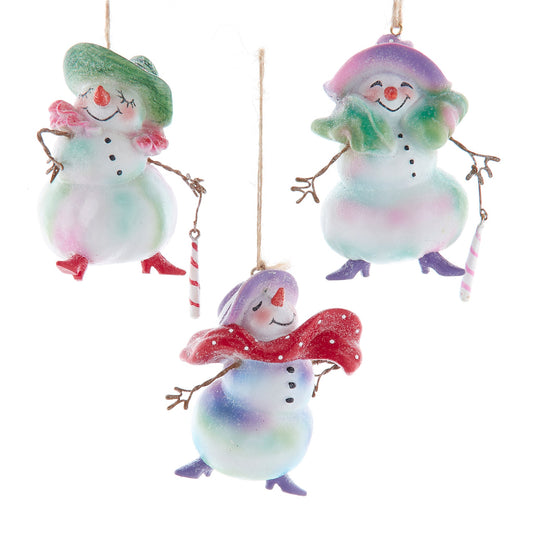 Sassy Snow Lady Ornaments, 3 Assorted
