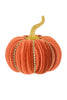 Orange Pumpkin Accent with Bejeweled Ribs