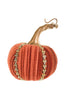 Orange Pumpkin Accent with Bejeweled Ribs