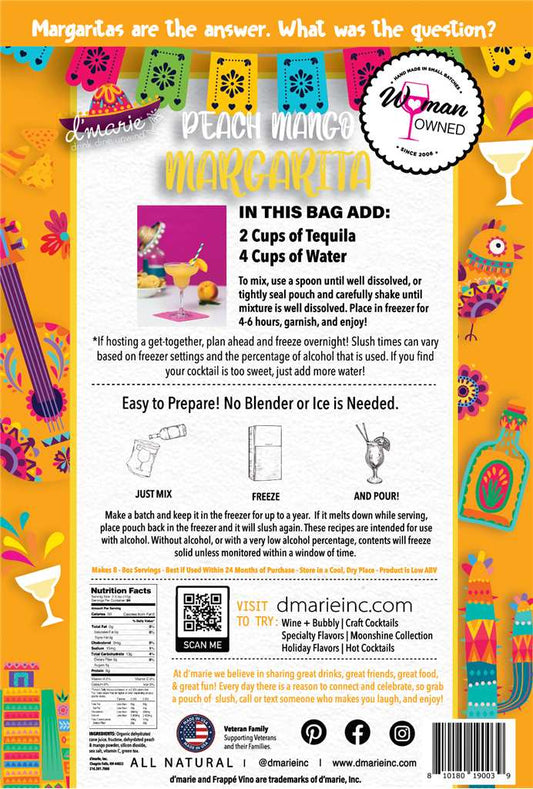 Peach Mango Margarita - Ready-To-Freeze Cocktail