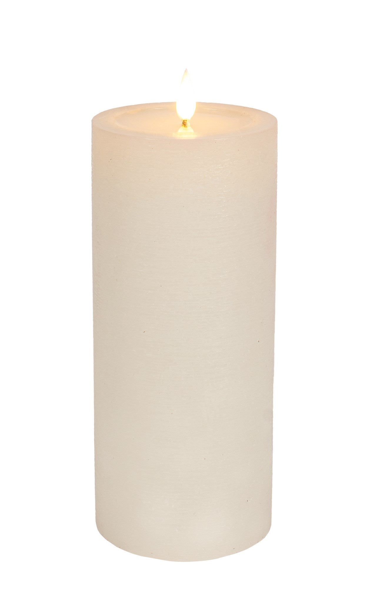 WHITE PILLAR LED CANDLE 4X9"