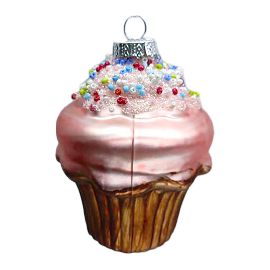 GLASS CUPCAKE 4″ BROWN/PEACH
