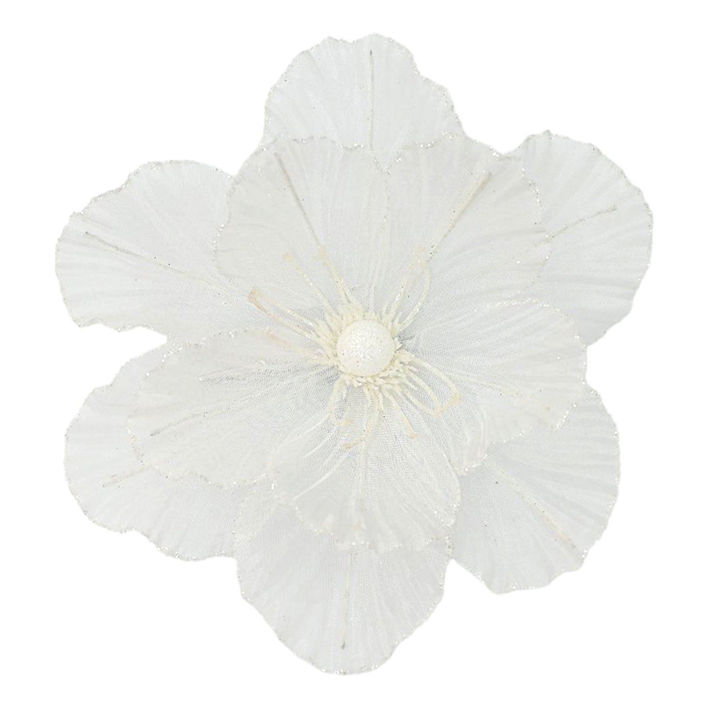 MAGNOLIA HEAD WHITE 10.5″ SHEER W/ CLIP
