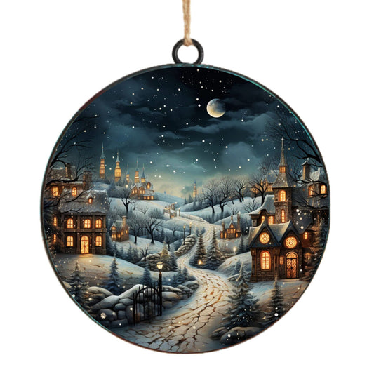 METAL DISC 4″ CHRISTMAS EVE ORNAMENT