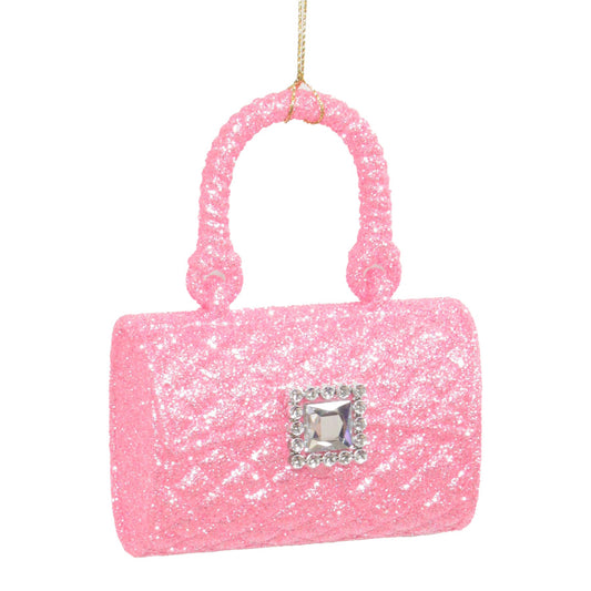 Pink Glitter Purse with Jewel