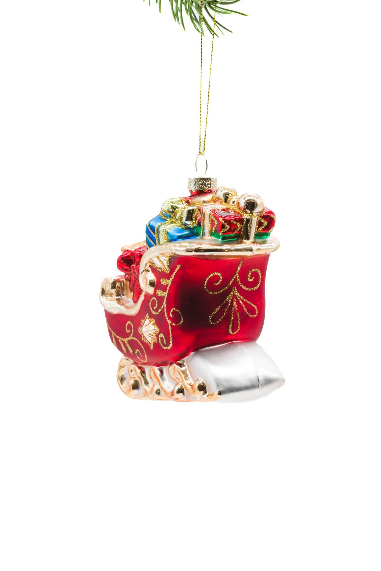 Red Sleigh Ornament