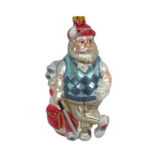 Golfing Santa Ornament