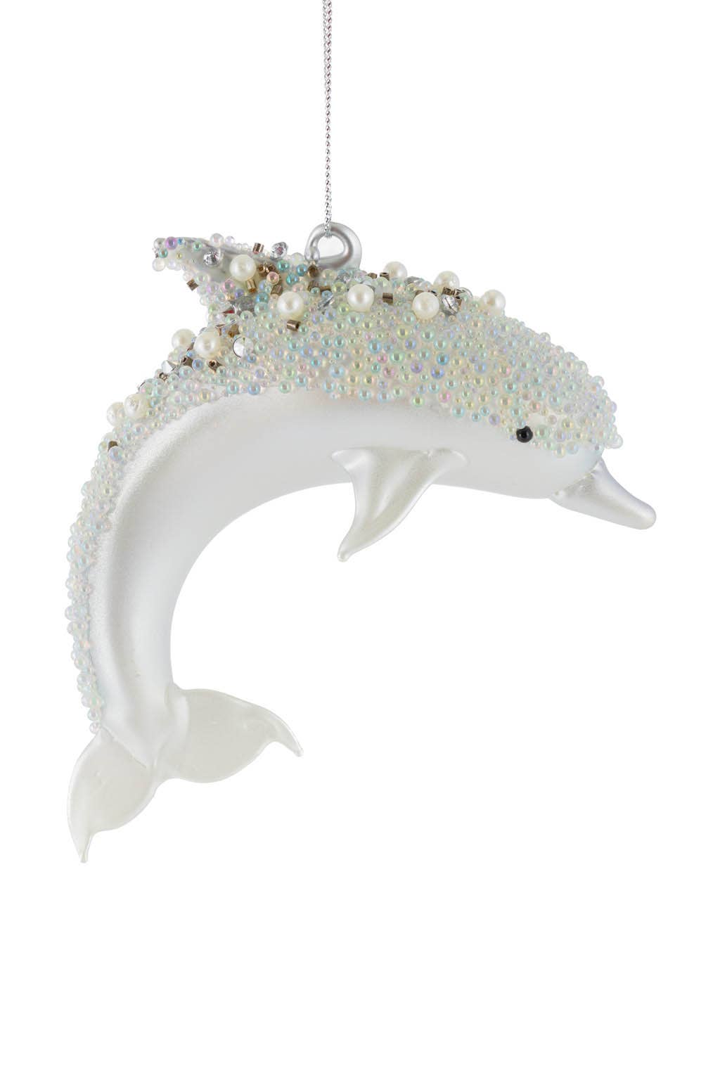 Silver/White Dolphin Ornament