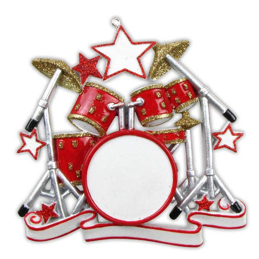 Drum Set Personalized Ornament