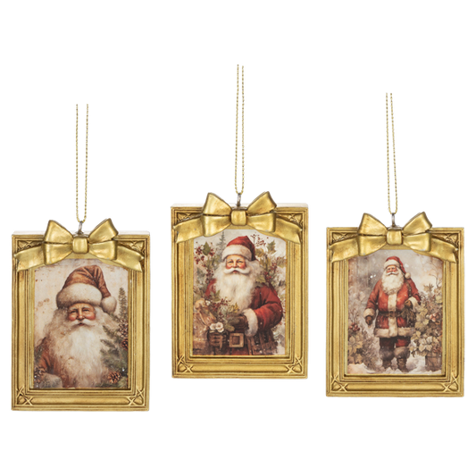 Framed Santa Ornament