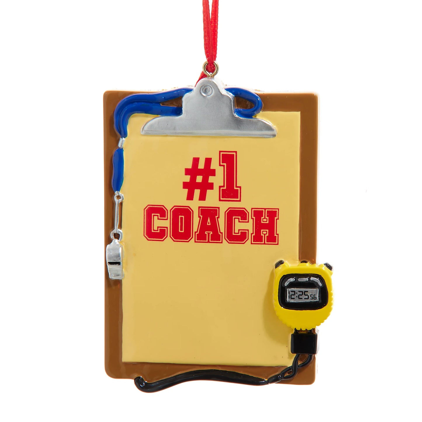 #1 Coach" Clipboard Ornament For Personalization