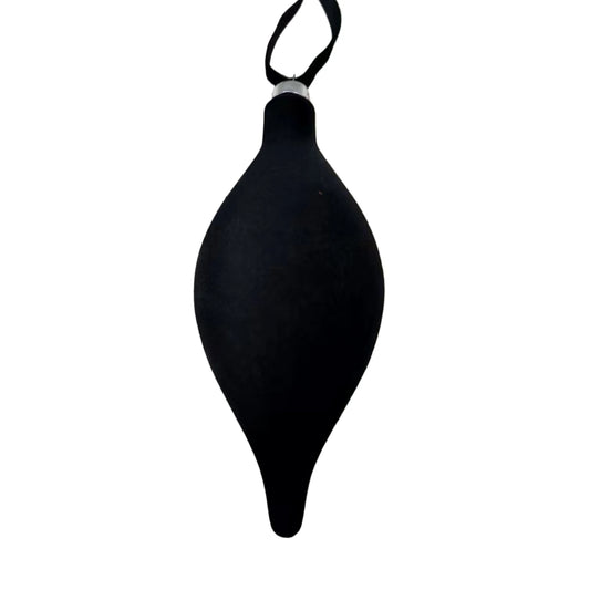 TEARDROP FLOCKED 6" BLACK (SET OF 4)