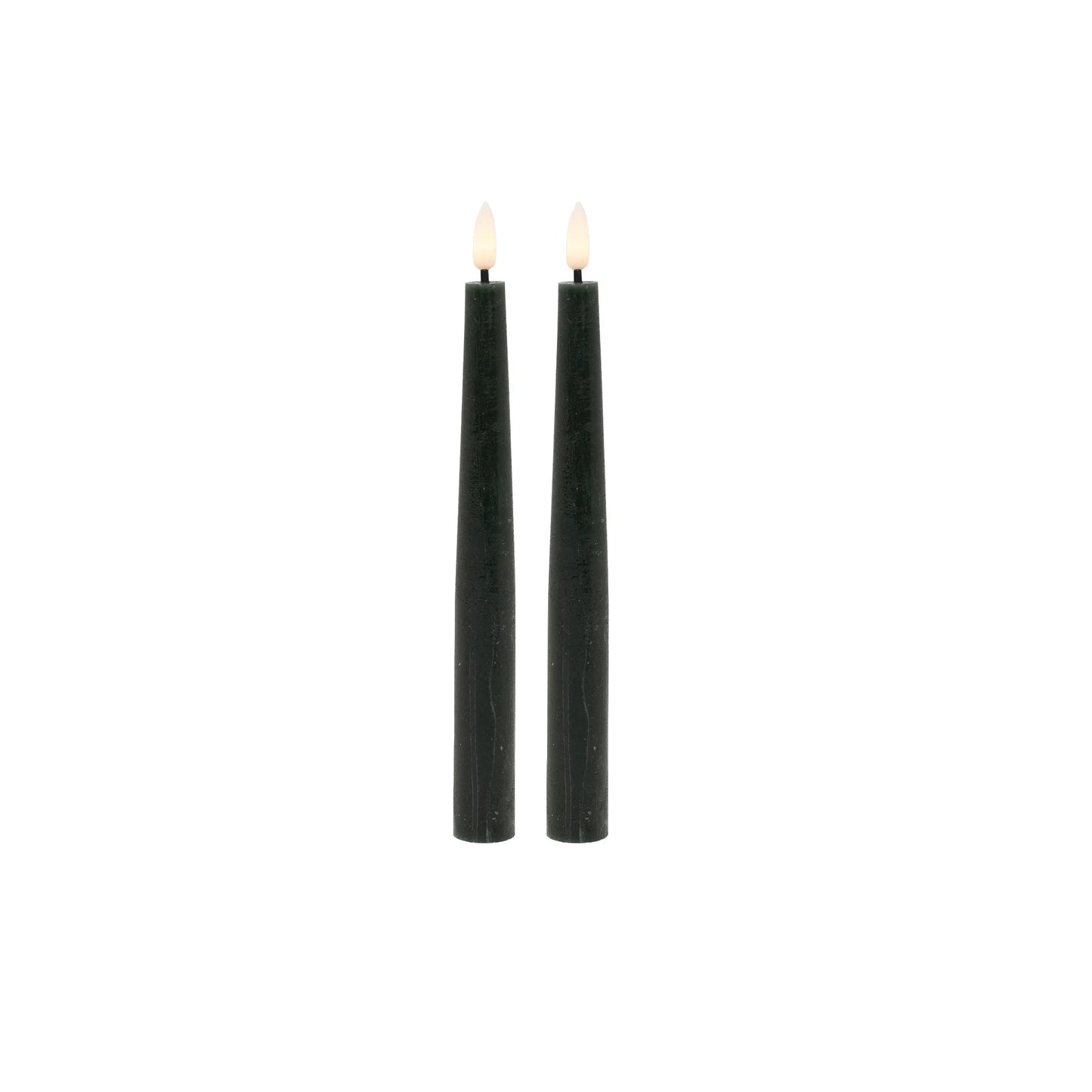 TAPER CANDLE DARK GREEN (SET OF 2)
