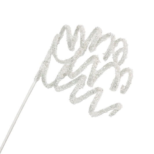 SPRAY CURL HANGING RIBBON WHITE 26" TINSEL