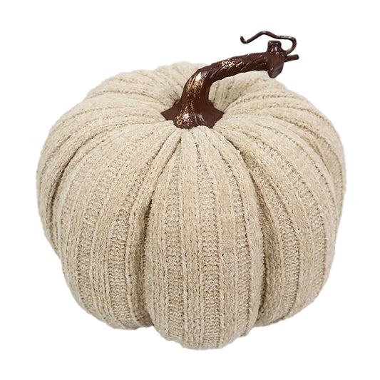 FALL PUMPKIN FABRIC 7.5″X6.5″ CREAM W/ STEM VINE