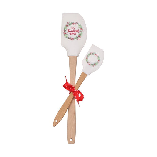 Its Christmas Time Spatula Set Of 2 Red